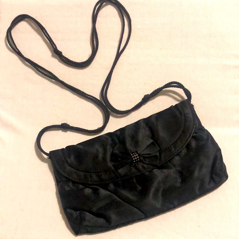 Beautiful black bow party cross bag